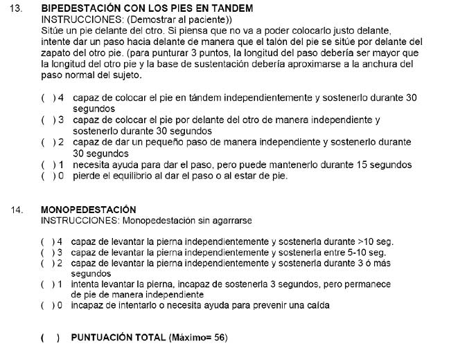 tests de Tinetti, Timed Up and Go