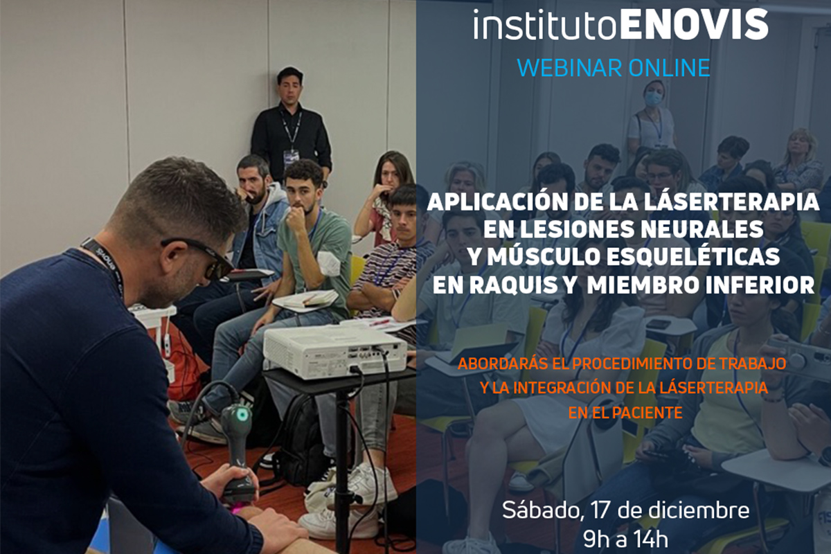  Webinar GRATUITO de aplicación de la láserterapia en lesiones neurales y músculo esqueléticas en raquis y miembro inferior