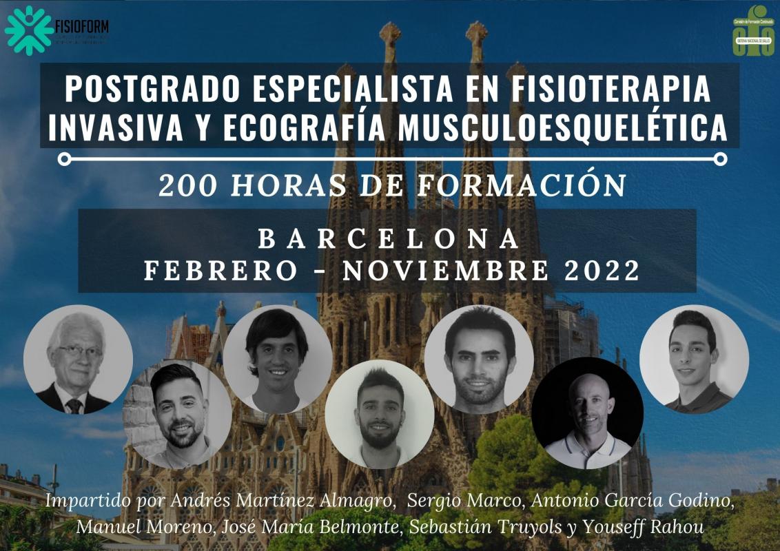 Postgrado Especialista en Fisioterapia Invasiva y Ecografía Musculoesquelética (BARCELONA) 2022