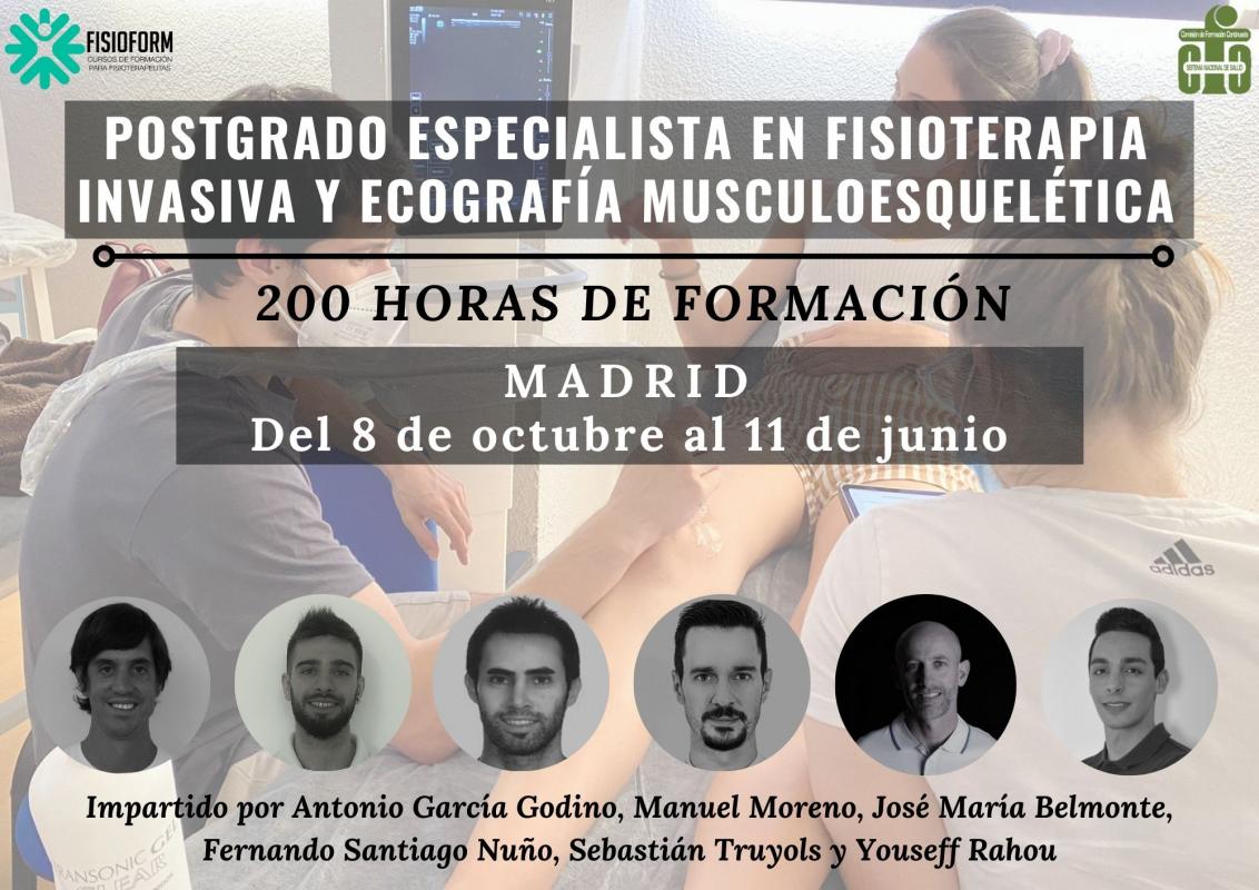 Postgrado Especialista en Fisioterapia Invasiva y Ecografía Musculoesquelética (MADRID) 2022-23