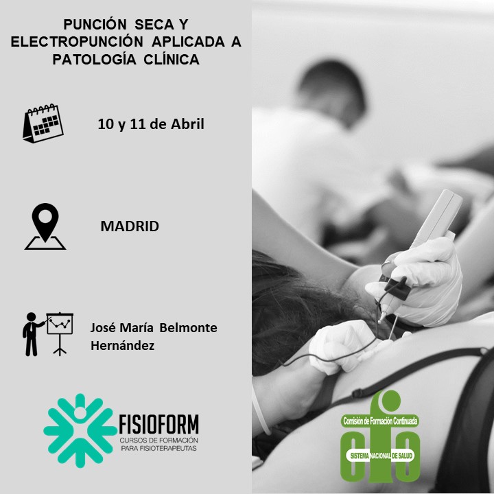 Curso punción seca y electropunción aplicada a patología clínica (Madrid)