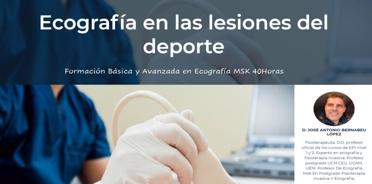 Ecografia en las lesiones del deporte. 40 h. Formación completa. Básico y avanzado. MURCIA