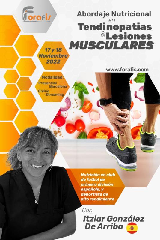 Abordaje Nutricional en Tendinopatias y Lesiones Musculares (presencial y online) Abordaje Nutricional en Tendinopatias y Lesiones Musculares (presencial y online)