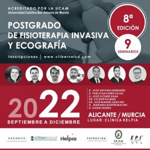 Postgrado Fisioterapia Invasiva y Ecografia Murcia. 2022 Titulo Propio UCAM.  Curso Acreditado.