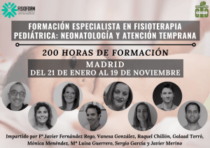 Formación Especialista en Fisioterapia Pediátrica: Neonatología y Atención Temprana (MADRID) 2023