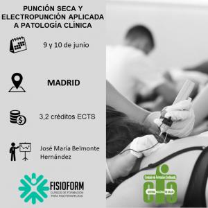 Curso punción seca y electropunción aplicada a patología clínica (Madrid)