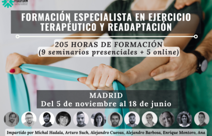 Formación Especialista en Ejercicio Terapéutico y Readaptación (MADRID) 2022-23