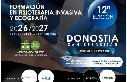 Formación  Fisioterapia Invasiva y Ecografia Donosti 2026 .  Curso Acreditado CF 