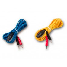 Pareja de cables de dos conexiones. (azulamarillo) conexión estandar hembra 2mm. para modelo MIO-CARE - I-TECH PHYSIO