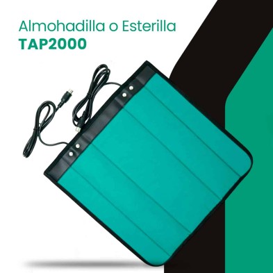 TAP2000 - Almohadilla terapéutica 40x40 cm con 2 cables de 3 solenoides cada uno para magnetoterapia I-Tech