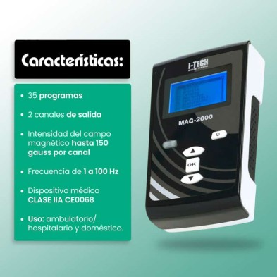 Pack Magnetoterapia Mag 2000 con Tap2000 y par de solenoides Pack Magnetoterapia Mag 2000 con Tap2000 y par de solenoides